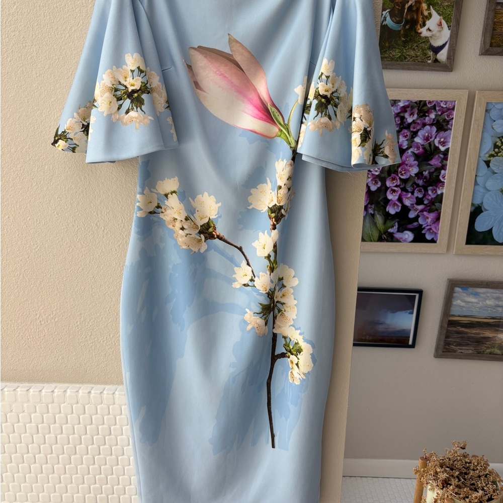 LAST CHANCE: Ted Baker London Harmony Off the Shoulder Flutter Sleeve Dress